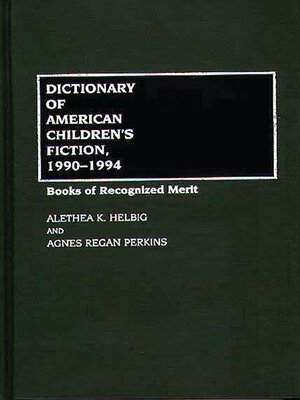 cover image of Dictionary of American Children's Fiction, 1990-1994